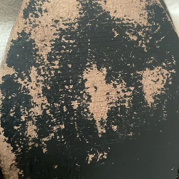 One Teaspoon Black Gold Crackled Metallic Nail Detailing Slip On Mules - Picture 15 of 15